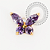 TN2194 Topo Borboleta Detalhada CZ Roxo Titânio PVD Gold - Imagem 1