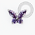 TN2196 Topo Borboleta Detalhada Roxo Titânio ASTM F136 - Imagem 1