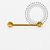 TN2201 Nipple CZ Flat Amarela Push Pin Titânio PVD Gold - Imagem 3