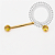 TN2201 Nipple CZ Flat Amarela Push Pin Titânio PVD Gold - Imagem 2