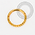 TN2202 Segmento Frontal 8mm CZ Amarela Titânio PVD Gold - Imagem 1