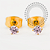 TN2204 Brinco Zircônia Rosa Claro Titânio PVD Gold - Imagem 1