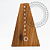 EP49 Expositor  Piramide Madeira  8 Presilhas  Silicone - Imagem 1