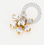TN2213 Topo Micro Flor CZ  Titânio PVD Gold - Imagem 1