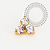TN2212 Topo Mini Trinity Luxo CZ Titânio PVD Gold - Imagem 1