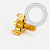 TN2212 Topo Mini Trinity Luxo CZ Titânio PVD Gold - Imagem 3