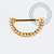 TN2250 Nipple Clicker Haste Reta CZ  Titânio PVD Gold - Imagem 1
