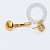 TN2274 Navel Floating Push Pin Navetes Titânio PVD Gold - Imagem 2