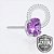 TT66 Topo CZ Rose ProngSet Push Pin Titânio Mill® - Imagem 3