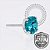 TT67 Topo CZ T. Paraíba ProngSet Push Pin Titânio Mill® - Imagem 3