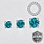 TT67 Topo CZ T. Paraíba ProngSet Push Pin Titânio Mill® - Imagem 2