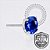 TT68 Topo CZ Safira ProngSet Push Pin Titânio Mill® - Imagem 3