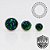 TT64 Topo Opala Esverdeada Flat Back Push Pin Titânio Mill® - Imagem 2
