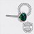 TT64 Topo Opala Esverdeada Flat Back Push Pin Titânio Mill® - Imagem 3