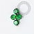 TN2304 Topo Mini Clover CZ Verde Push Pin Titânio ASTM F136 - Imagem 1