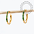 TN2364 Brinco Argola CZ Verde 12mm Titânio PVD Gold - Imagem 1