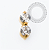TN2346 Topo Micro Zirconia Dupla Titânio PVD Gold - Imagem 1