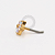 TN2373 Topo Micro Flor CZ Boreal Push Pin Titânio PVD Gold - Imagem 2