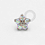 TN2374 Topo Micro Flor CZ Boreal Push Pin Titânio ASTM F136 - Imagem 1