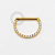 TN2381 Segmento Frontal CZ Haste Reta Titânio PVD Gold - Imagem 1