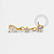 TN2382 Topo CZ Push Pin Pingente CZ Gota  Titânio PVD Gold - CRISTAL - Imagem 1