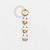 TN2387 Pingente 3 Gotas CZ Titânio PVD Gold - Imagem 1