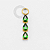TN2388 Pingente 3 Gotas CZ Verde Titânio PVD Gold - Imagem 1