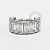 TN2377 Segmento Baguette CZ Cravada Titanio ASTM F136 - Imagem 1