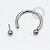 TT74 Ferradura Push Pin Esferas 2.5mm Titânio Mill ® - Imagem 2