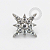 TN2399 Topo Estrela Dalva CZ Push Pin Titânio ASTM F136 - Imagem 1