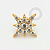 TN2400 Topo Estrela Dalva CZ Push Pin Titânio PVD Gold - Imagem 1