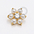 TN2401 Topo Flor de Pérolas Titânio PVD Gold - Imagem 1