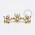 TN2402 Topo Micro Cluster Flores Titânio PVD Gold - Imagem 1