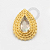 TN2407 Topo Labradorite Gota Indiana Titânio PVD Gold - Imagem 1