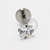 PB147 Labret CZ Quadrada Aço 316L - Imagem 1