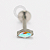 PB145 Labret Zirconia Navete  Aço 316L - Imagem 2