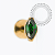 PVD130 Labret Navete CZ Zirconias Aço PVD Gold - Imagem 3