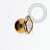 PVD130 Labret Navete CZ Zirconias Aço PVD Gold - Imagem 2