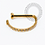 TN2417 D-Ring Cravejado Titânio PVD Gold - Imagem 1