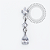 TN2419 Topo CZ Pingente Gota Cristal Titânio ASTM F136 - Imagem 1