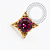 TN2425 Topo Indiano CZ  Push Pin Titânio PVD Gold - Imagem 2