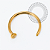TN2427 Open Ring Titânio PVD Gold - Imagem 2
