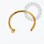 TN2427 Open Ring Titânio PVD Gold - Imagem 1