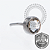 TT15 Topo Pedra Cristal Flat 2.5mm Push Pin Titânio Mill® - Imagem 2
