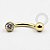 OR34 Navel Zirconia  Flat Ouro 18K - Imagem 1