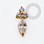 TN2485 Topo Mini Marquise CZ Titânio PVD Gold - Imagem 1