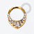 TN2487 Segmento Baguetes Frontais Titânio PVD Gold - Imagem 1