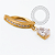 TN2489 Navel Belly Clicker Pingente CZ Titânio PVD Gold - Imagem 1