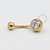 TN483 Navel Tradicional Zirconia Titânio PVD Gold - Imagem 1