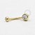 TN483 Navel Tradicional Zirconia Titânio PVD Gold - Imagem 2